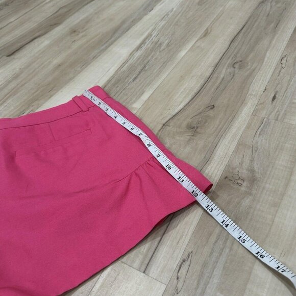 J CREW Women's Hot Pink Short Shorts Flared Detail Cotton/Silk Size 10 - Picture 6 of 9